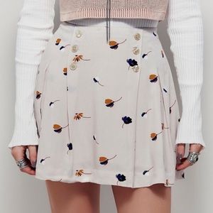 Free People Lovers Lane Button Front Mini Skirt - Size 8